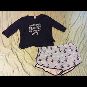 Disney Mary poppins pajama set